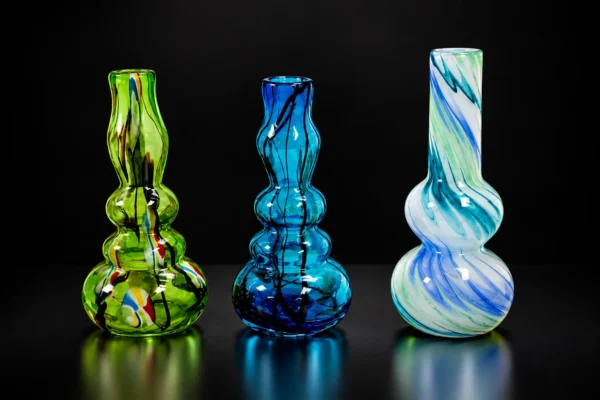 12-inch soft glass in assorted designs and colors; example assortment