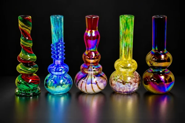 12-inch soft glass in assorted designs and colors; example assortment